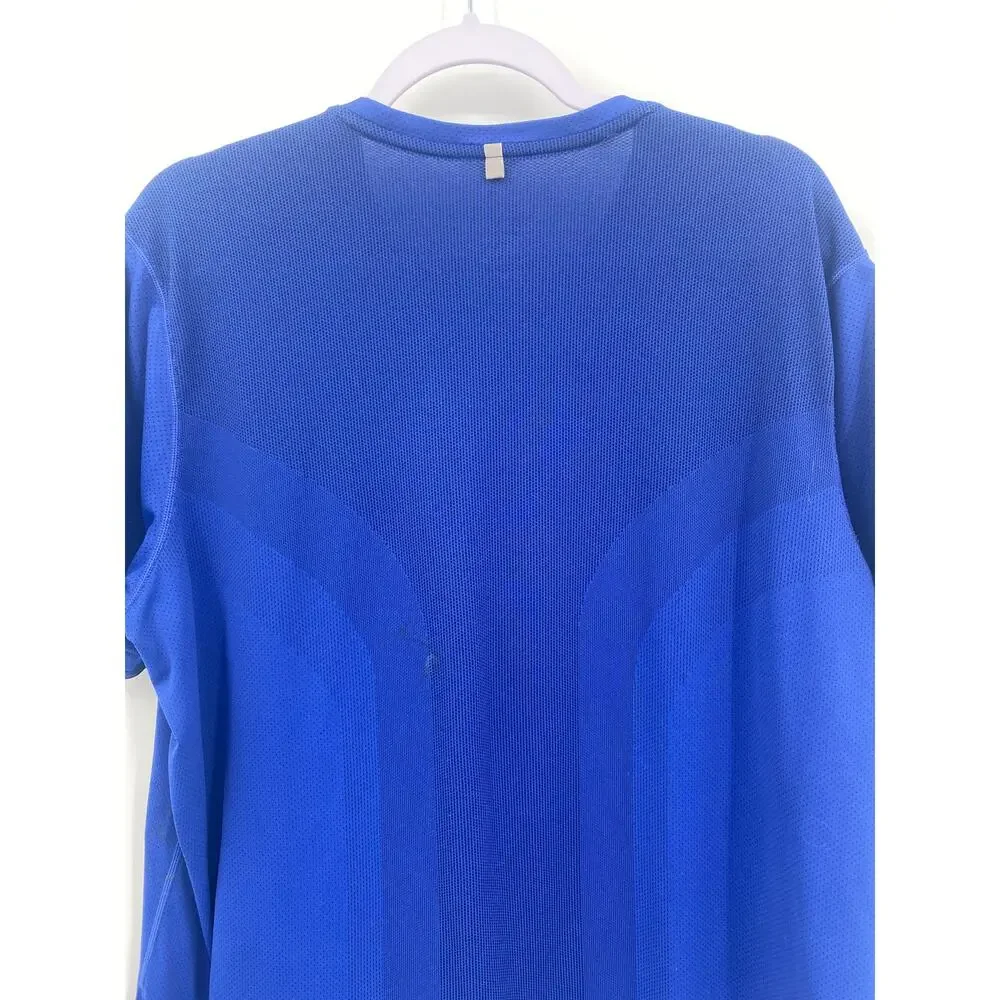 Nike Running Dri-Fit Contour Breathable Blue Running Shirt Men’s Size XL